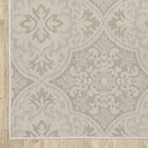 Oriental Weavers Portofino Indoor/Outdoor Area Rug - Durable, Stylish, And Easy To Maintain For Any Space Decor Ivory,Grey Polypropylene P2805w160220st