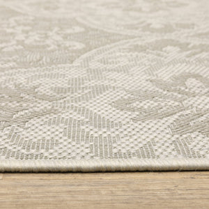 Oriental Weavers Portofino Indoor/Outdoor Area Rug - Durable, Stylish, And Easy To Maintain For Any Space Decor Ivory,Grey Polypropylene P2805w160220st