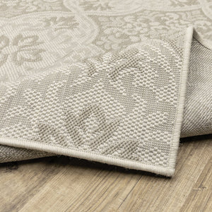 Oriental Weavers Portofino Indoor/Outdoor Area Rug - Durable, Stylish, And Easy To Maintain For Any Space Decor Ivory,Grey Polypropylene P2805w160220st