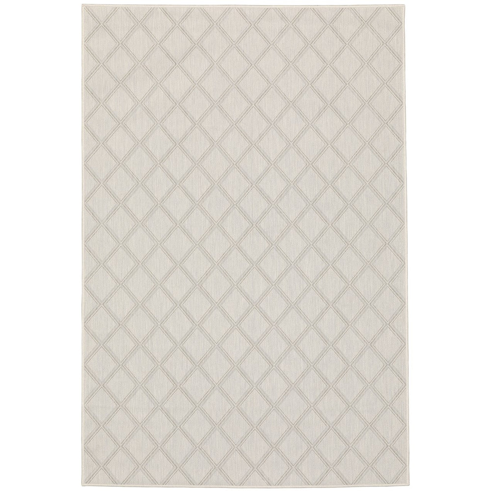 Oriental Weavers Portofino Area Rug - Stylish Indoor/Outdoor Design, Durable, Easy To Maintain, Perfect For Any Space Ivory,Grey Polypropylene P5098w100152st