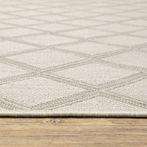 Oriental Weavers Portofino Area Rug - Stylish Indoor/Outdoor Design, Durable, Easy To Maintain, Perfect For Any Space Ivory,Grey Polypropylene P5098w100152st
