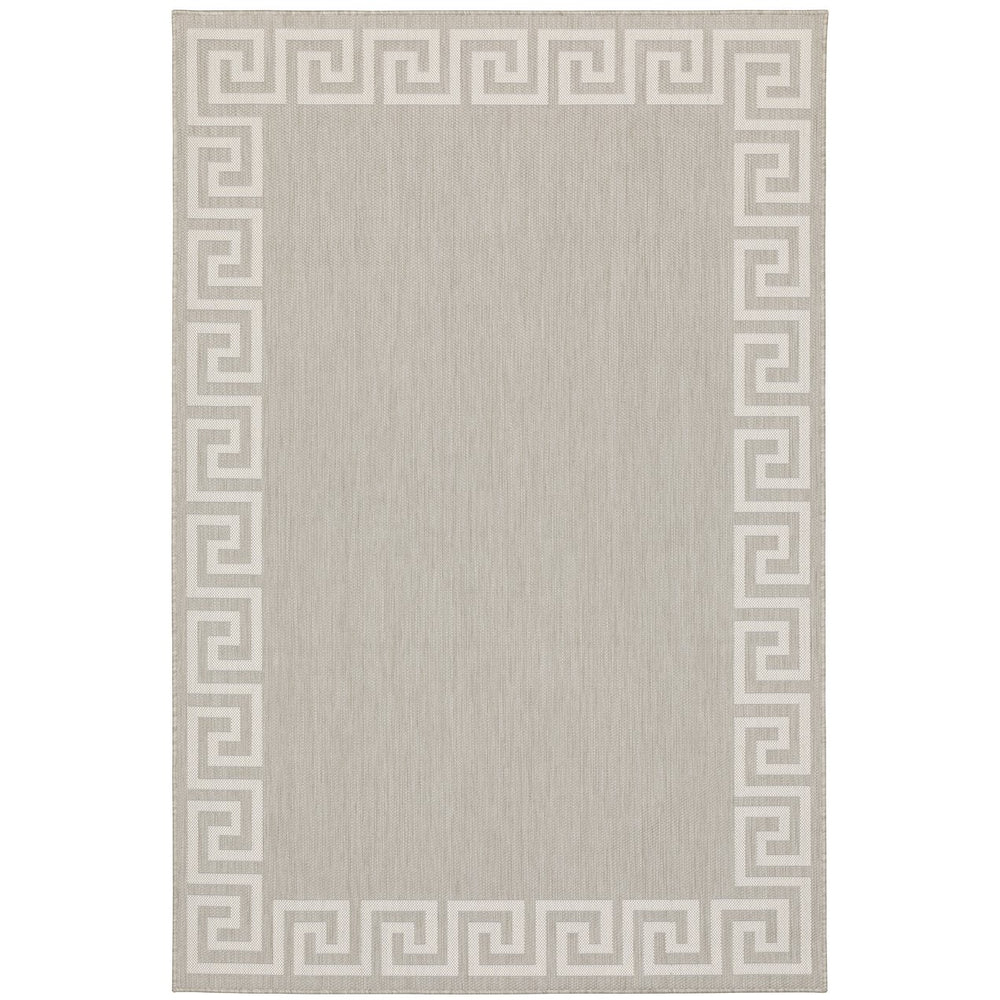 Oriental Weavers Portofino Indoor/Outdoor Area Rug - Stylish, Durable, And Easy To Maintain For Any Space Decor Grey,Ivory Polypropylene P6560d240305st
