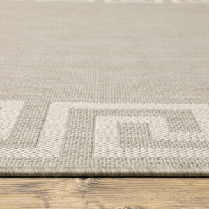 Oriental Weavers Portofino Indoor/Outdoor Area Rug - Stylish, Durable, And Easy To Maintain For Any Space Decor Grey,Ivory Polypropylene P6560d240305st