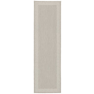 Oriental Weavers Portofino Indoor/Outdoor Area Rug - Stylish, Durable, And Easy To Maintain For Any Space Decor Grey,Ivory Polypropylene P6560d056220st