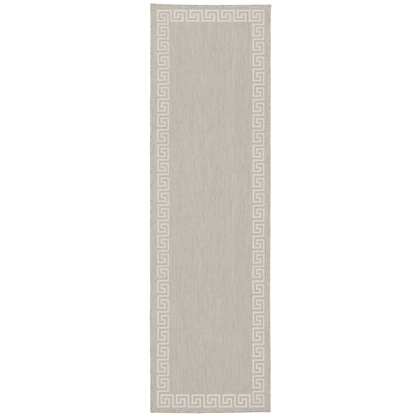 Oriental Weavers Portofino Indoor/Outdoor Area Rug - Stylish, Durable, And Easy To Maintain For Any Space Decor Grey,Ivory Polypropylene P6560d056220st