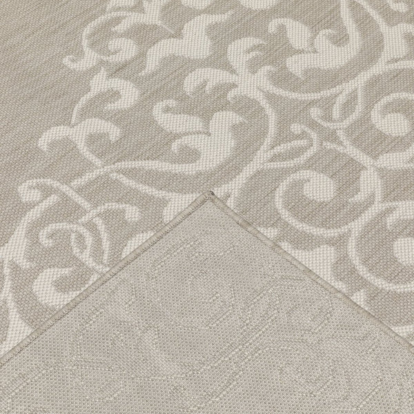 Oriental Weavers Portofino Indoor/Outdoor Area Rug – Stylish, Durable Design Perfect For Homes With Kids & Pets Taupe,Ivory Polypropylene P6649w100152st
