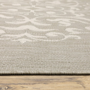 Oriental Weavers Portofino Indoor/Outdoor Area Rug – Stylish, Durable Design Perfect For Homes With Kids & Pets Taupe,Ivory Polypropylene P6649w100152st