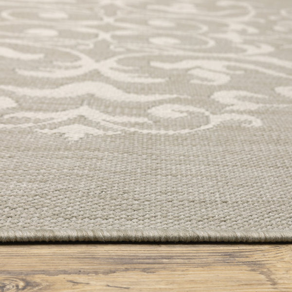 Oriental Weavers Portofino Indoor/Outdoor Area Rug – Stylish, Durable Design Perfect For Homes With Kids & Pets Taupe,Ivory Polypropylene P6649w100152st
