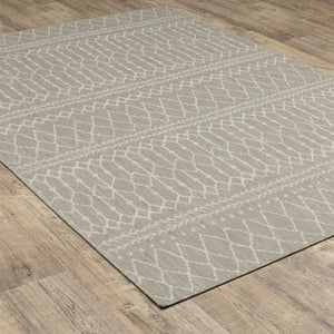 Oriental Weavers Portofino Indoor/Outdoor Area Rug - Stylish, Easy-care, Durable Design Perfect For Any Space Grey,Ivory Polypropylene P670h4100152st