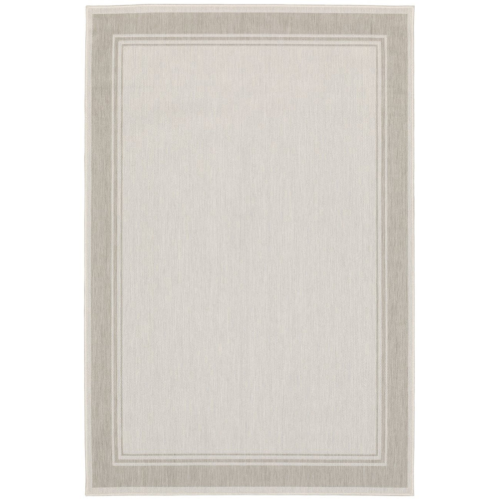 Oriental Weavers Portofino Indoor/Outdoor Area Rug – Stylish, Durable, And Easy To Maintain For Any Home Decor Ivory,Grey Polypropylene P6765w200280st