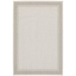 Oriental Weavers Portofino Indoor/Outdoor Area Rug – Stylish, Durable, And Easy To Maintain For Any Home Decor Ivory,Grey Polypropylene P6765w200280st