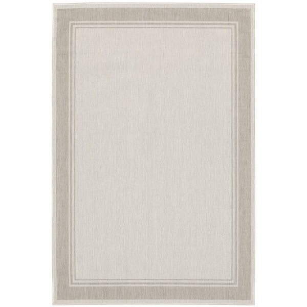 Oriental Weavers Portofino Indoor/Outdoor Area Rug – Stylish, Durable, And Easy To Maintain For Any Home Decor Ivory,Grey Polypropylene P6765w200280st