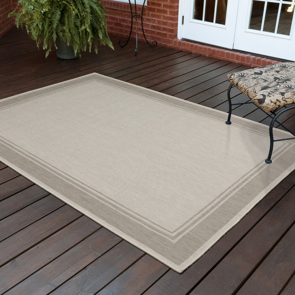 Oriental Weavers Portofino Indoor/Outdoor Area Rug – Stylish, Durable, And Easy To Maintain For Any Home Decor Ivory,Grey Polypropylene P6765w200280st