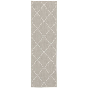 Oriental Weavers Portofino Indoor/Outdoor Area Rug - Stylish, Durable, And Easy To Maintain For Every Home Decor Grey,Ivory Polypropylene P7225h056220st