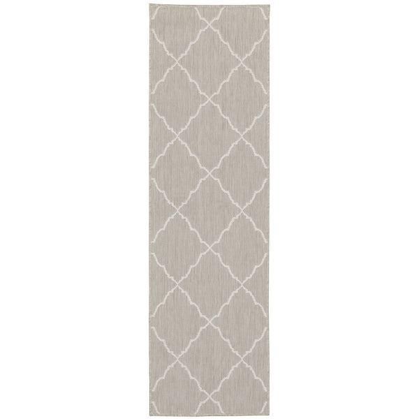 Oriental Weavers Portofino Indoor/Outdoor Area Rug - Stylish, Durable, And Easy To Maintain For Every Home Decor Grey,Ivory Polypropylene P7225h056220st