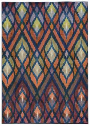 Oriental Weavers Prismatic Indoor Area Rug - Elegant Transitional Design In Antique Moss, Peppercorn, And More Navy,Multi Nylon P51557297330st
