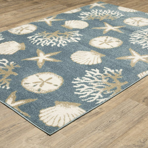 Oriental Weavers Quinn Indoor Area Rug - Modern Blue And Beige Design For Stylish Comfort In Any Living Space Blue,Beige Polypropylene Qqui01240305st