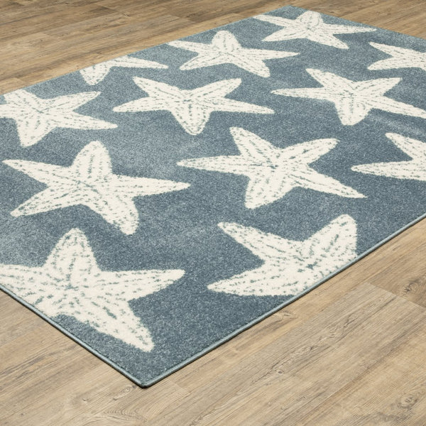 Oriental Weavers Quinn Blue And Ivory Indoor Area Rug - Modern Style With Soft Texture For A Cozy Home Atmosphere Blue,Ivory Polypropylene Qqui02240305st