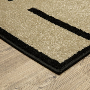Oriental Weavers Quinn Beige And Black Modern Area Rug - Soft, Textured Frieze Yarn For Stylish Home Décor Beige,Black Polypropylene Qqui03240305st