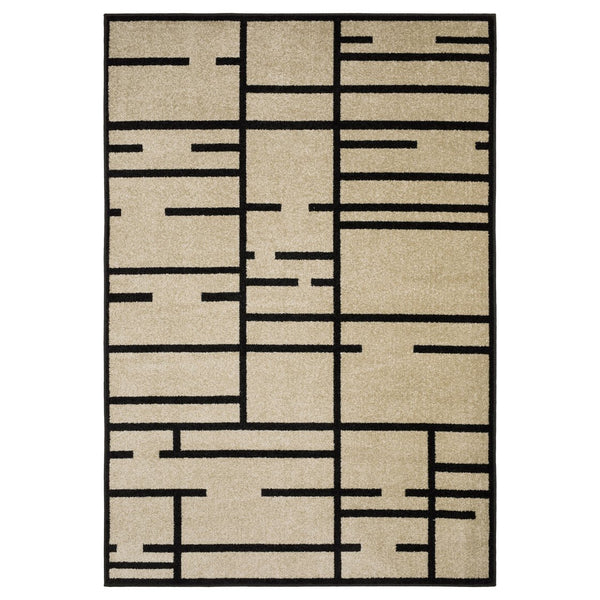 Oriental Weavers Quinn Beige And Black Modern Area Rug - Soft, Textured Frieze Yarn For Stylish Home Décor Beige,Black Polypropylene Qqui03240305st