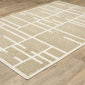 Oriental Weavers Quinn Modern Beige/Ivory Indoor Area Rug - Soft Textured Frieze Yarn For Stylish Home Décor Beige,Ivory Polypropylene Qqui04160213st