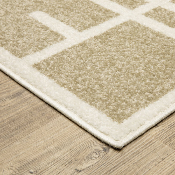 Oriental Weavers Quinn Modern Beige/Ivory Indoor Area Rug - Soft Textured Frieze Yarn For Stylish Home Décor Beige,Ivory Polypropylene Qqui04060213st