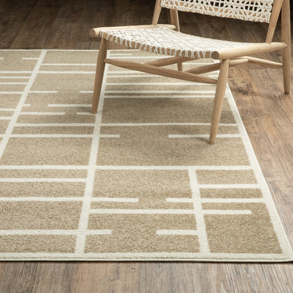 Oriental Weavers Quinn Modern Beige/Ivory Indoor Area Rug - Soft Textured Frieze Yarn For Stylish Home Décor Beige,Ivory Polypropylene Qqui04060213st
