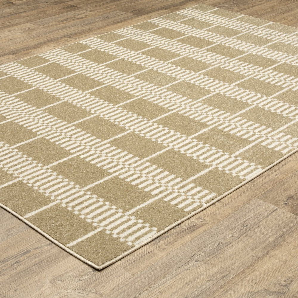 Oriental Weavers Quinn Indoor Area Rug - Chic Modern Design With Soft Textured Yarn For Cozy Home Elegance Beige,Ivory Polypropylene Qqui05060213st