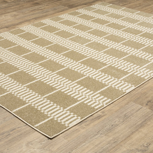 Oriental Weavers Quinn Indoor Area Rug - Chic Modern Design With Soft Textured Yarn For Cozy Home Elegance Beige,Ivory Polypropylene Qqui05160213st