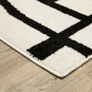 Oriental Weavers Quinn Ivory And Black Indoor Area Rug - Modern Design For Stylish Home Décor And Comfort Ivory,Black Polypropylene Qqui06240305st