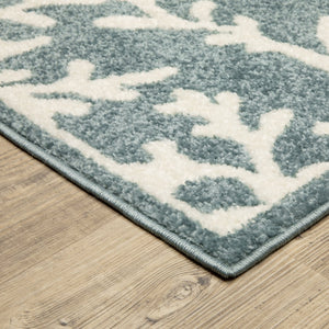 Oriental Weavers Quinn Blue/Ivory Indoor Area Rug - Modern Style, Soft Texture, Versatile Design For Any Home Decor Blue,Ivory Polypropylene Qqui07240305st