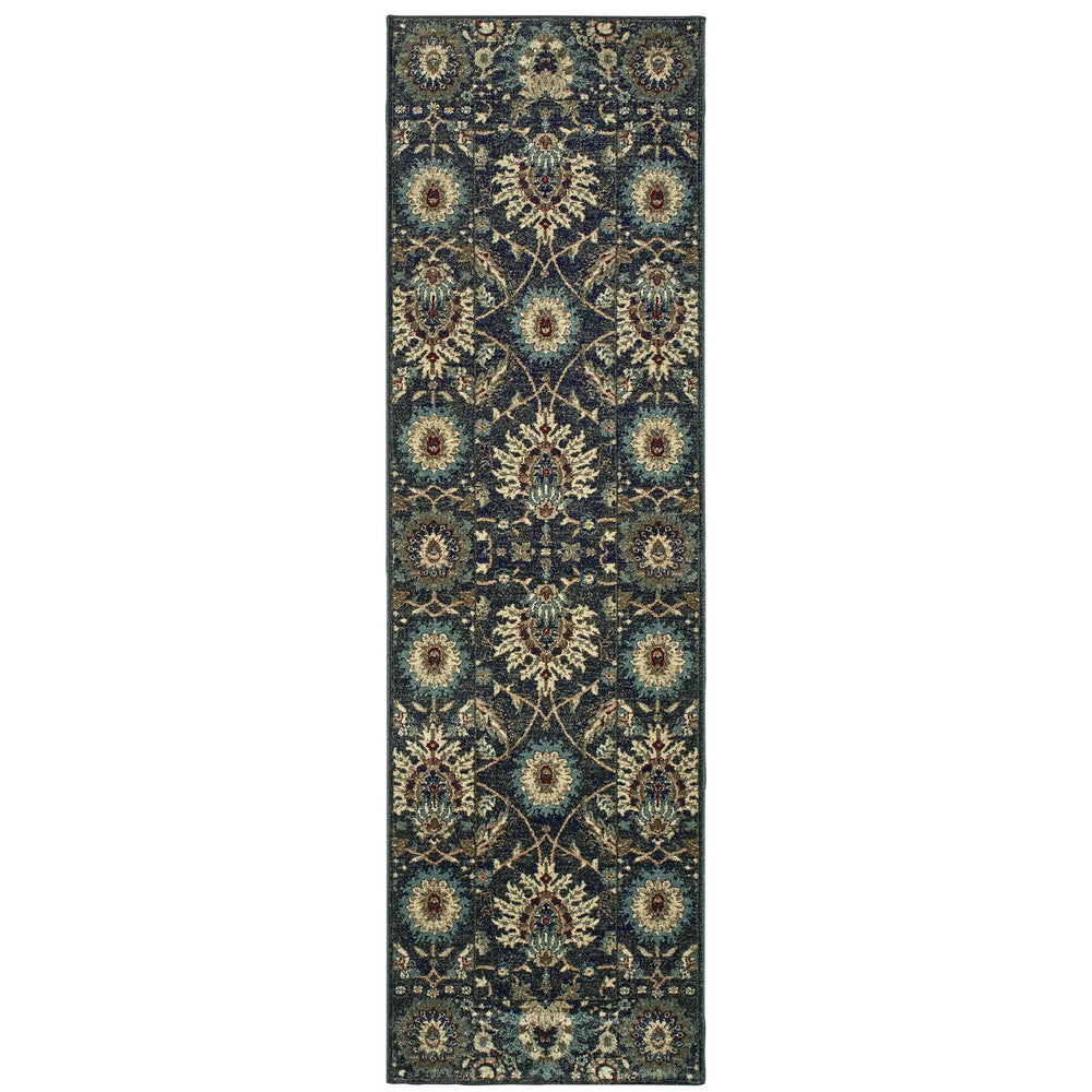 Oriental Weavers Raleigh Indoor Area Rug - Timeless Design With Soft, Durable Pile In Classic Navy And Ivory Palette Navy,Ivory Polypropylene R022k5067230st