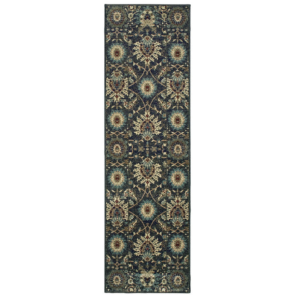 Oriental Weavers Raleigh Indoor Area Rug - Timeless Design With Soft, Durable Pile In Classic Navy And Ivory Palette Navy,Ivory Polypropylene R022k5067230st