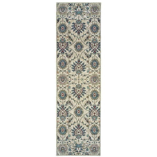Oriental Weavers Raleigh Indoor Area Rug - Soft Durable Polypropylene In Classic Neutrals With Trendy Accents Ivory,Navy Polypropylene R022y5067230st
