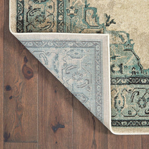 Oriental Weavers Raleigh Luxurious Indoor Area Rug - Soft, Durable 100% Polypropylene In Timeless Classic Colors Ivory,Blue Polypropylene R2337w055091st