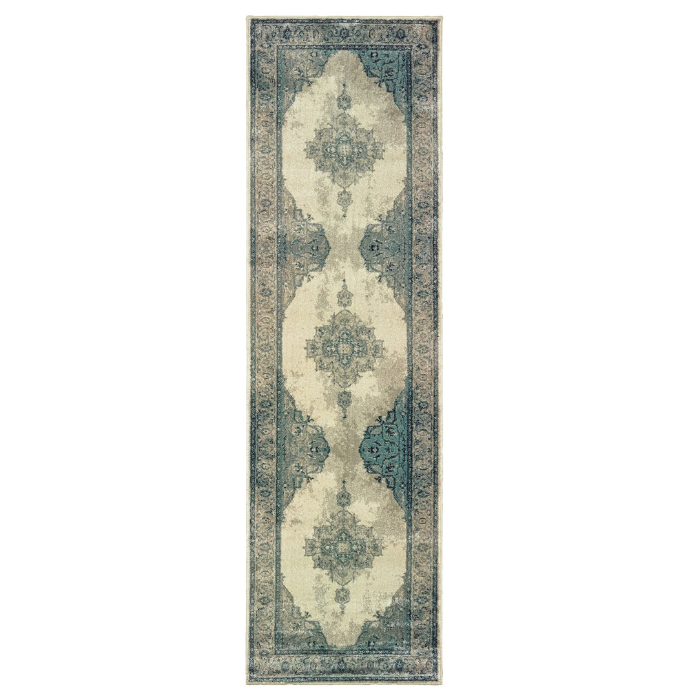 Oriental Weavers Raleigh Luxurious Indoor Area Rug - Soft, Durable 100% Polypropylene In Timeless Classic Colors Ivory,Blue Polypropylene R2337w055091st