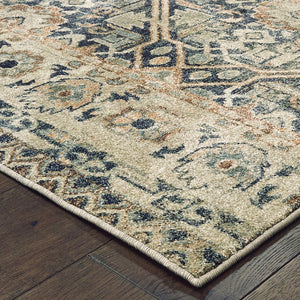 Oriental Weavers Raleigh Indoor Area Rug - Soft Dense Pile, Durable Polypropylene, Timeless Design For Modern Homes Blue,Ivory Polypropylene R4925l067230st