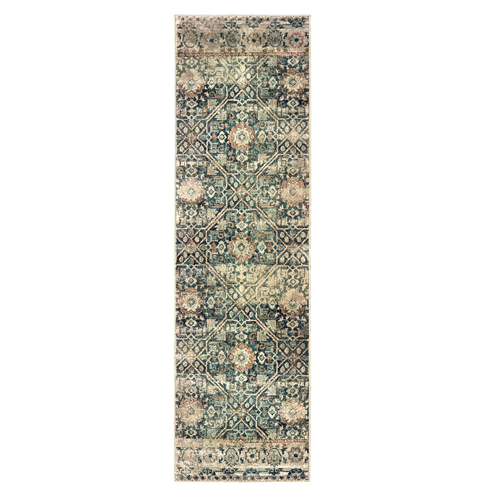 Oriental Weavers Raleigh Indoor Area Rug - Soft Dense Pile, Durable Polypropylene, Timeless Design For Modern Homes Blue,Ivory Polypropylene R4925l067230st