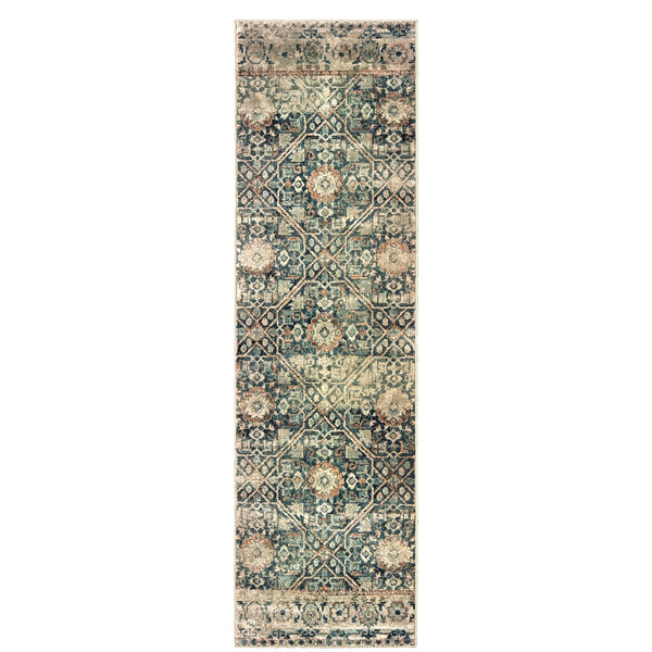 Oriental Weavers Raleigh Indoor Area Rug - Soft Dense Pile, Durable Polypropylene, Timeless Design For Modern Homes Blue,Ivory Polypropylene R4925l067230st