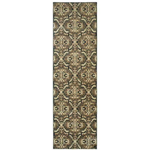Oriental Weavers Raleigh Indoor Area Rug - Soft, Durable 100% Polypropylene In Timeless Navy & Gray Color Palette Brown,Navy Polypropylene R4927k067230st