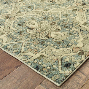 Oriental Weavers Raleigh Indoor Area Rug - Soft, Durable 100% Polypropylene In Timeless Classic And Trendy Colors Ivory,Blue Polypropylene R4927l117165st