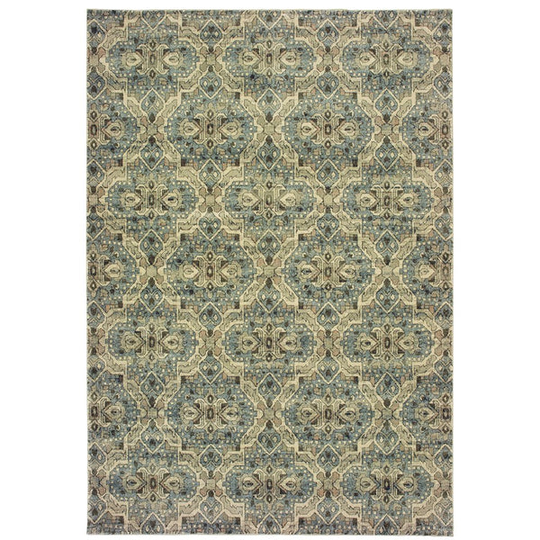 Oriental Weavers Raleigh Indoor Area Rug - Soft, Durable 100% Polypropylene In Timeless Classic And Trendy Colors Ivory,Blue Polypropylene R4927l117165st