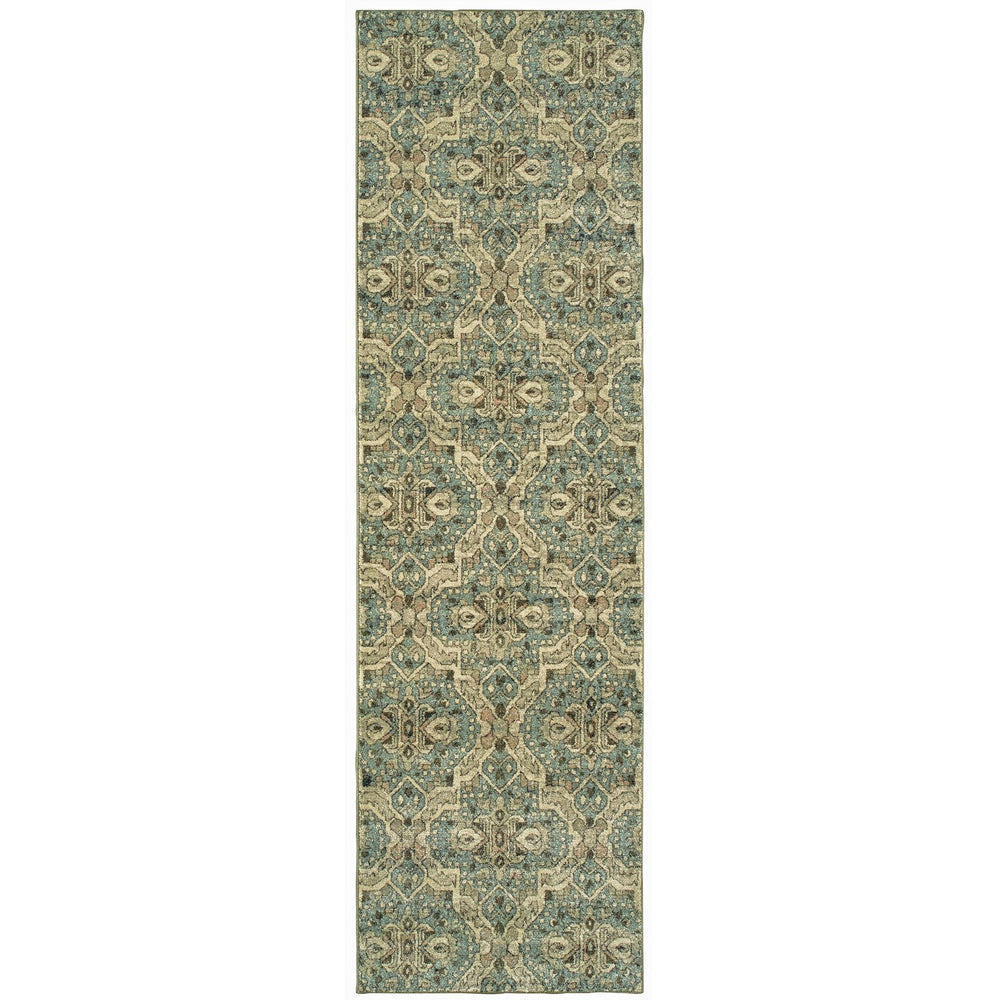 Oriental Weavers Raleigh Indoor Area Rug - Soft, Durable 100% Polypropylene In Timeless Classic And Trendy Colors Ivory,Blue Polypropylene R4927l067230st