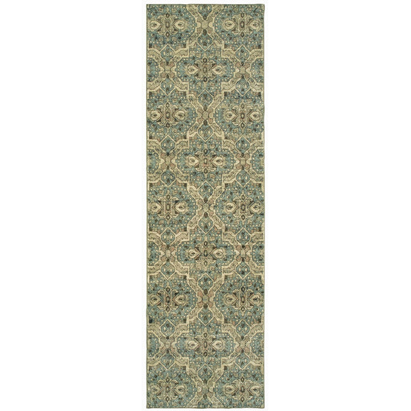 Oriental Weavers Raleigh Indoor Area Rug - Soft, Durable 100% Polypropylene In Timeless Classic And Trendy Colors Ivory,Blue Polypropylene R4927l067230st