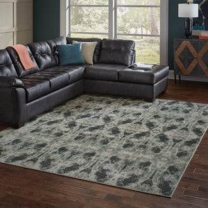 Oriental Weavers Raleigh Indoor Area Rug – Soft Dense Pile, Durable 100% Polypropylene, Timeless Modern Design Grey,Blue Polypropylene R5507b117165st