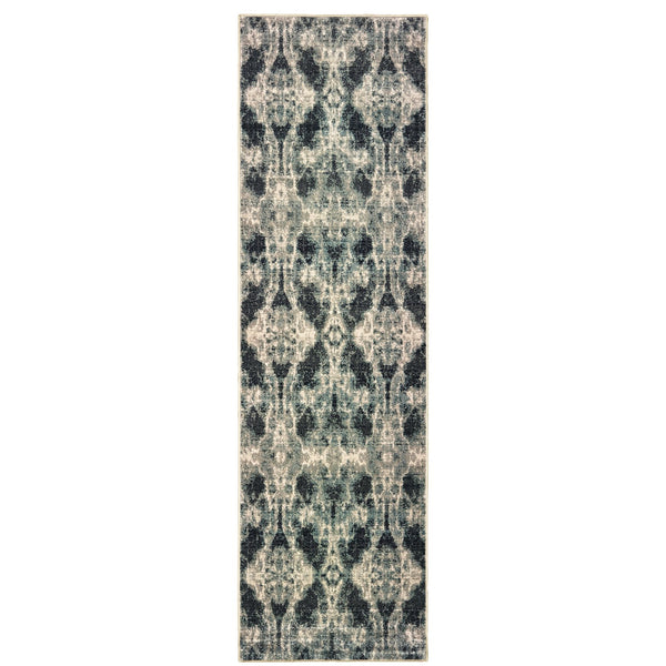Oriental Weavers Raleigh Indoor Area Rug – Soft Dense Pile, Durable 100% Polypropylene, Timeless Modern Design Grey,Blue Polypropylene R5507b067230st