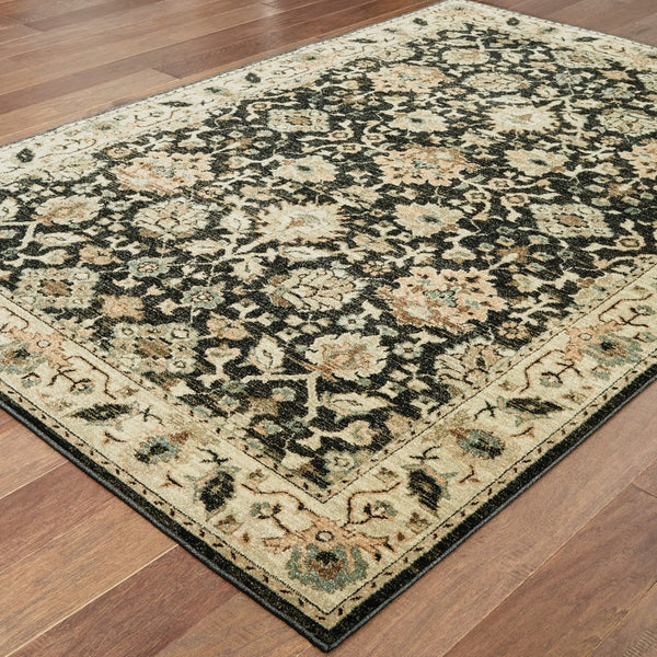 Oriental Weavers Raleigh Indoor Area Rug - Luxurious Soft Pile In Timeless Neutrals And Trendy Accent Colors Navy,Ivory Polypropylene R8026p055091st