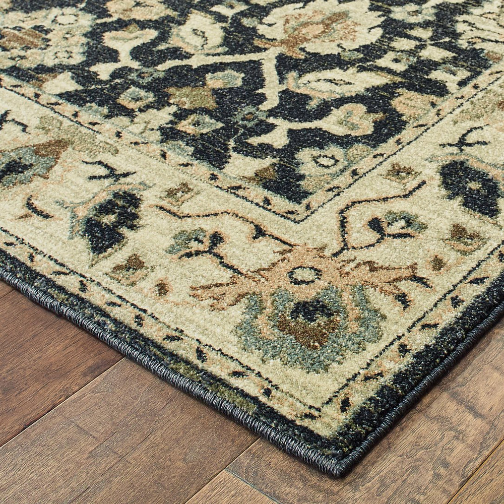 Oriental Weavers Raleigh Indoor Area Rug - Luxurious Soft Pile In Timeless Neutrals And Trendy Accent Colors Navy,Ivory Polypropylene R8026p055091st