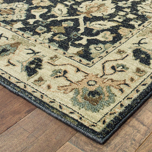 Oriental Weavers Raleigh Indoor Area Rug - Luxurious Soft Pile In Timeless Neutrals And Trendy Accent Colors Navy,Ivory Polypropylene R8026p067230st