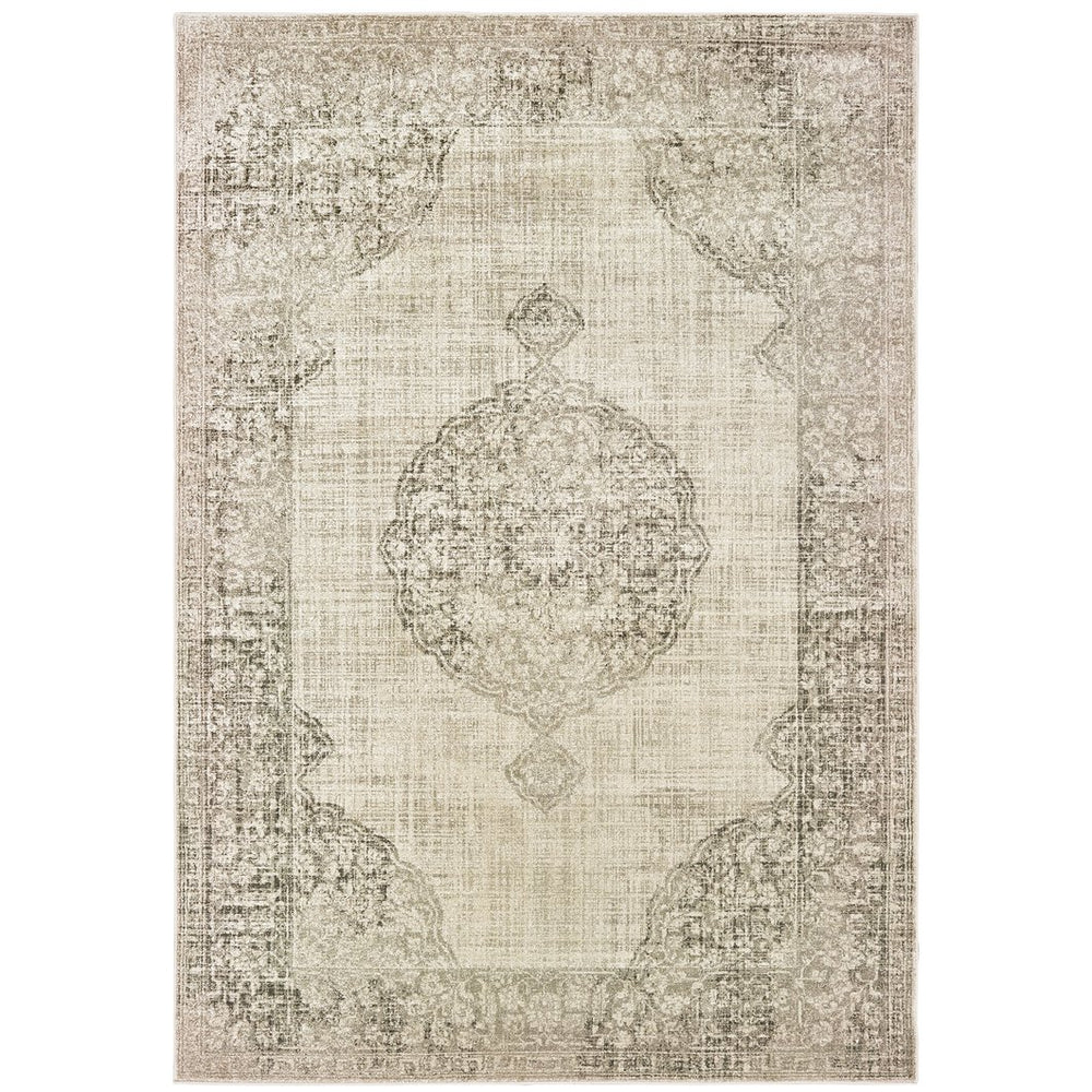 Oriental Weavers Raleigh Indoor Area Rug – Luxurious Soft Pile, Durable 100% Polypropylene, Timeless Style For Any Room Ivory,Grey Polypropylene R099d5055091st